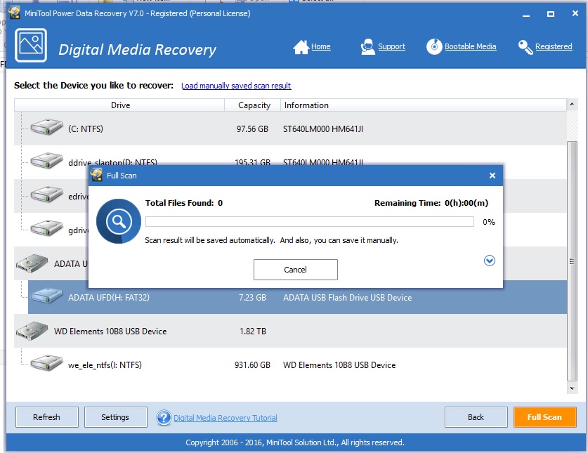 Start Digital Media Recovery