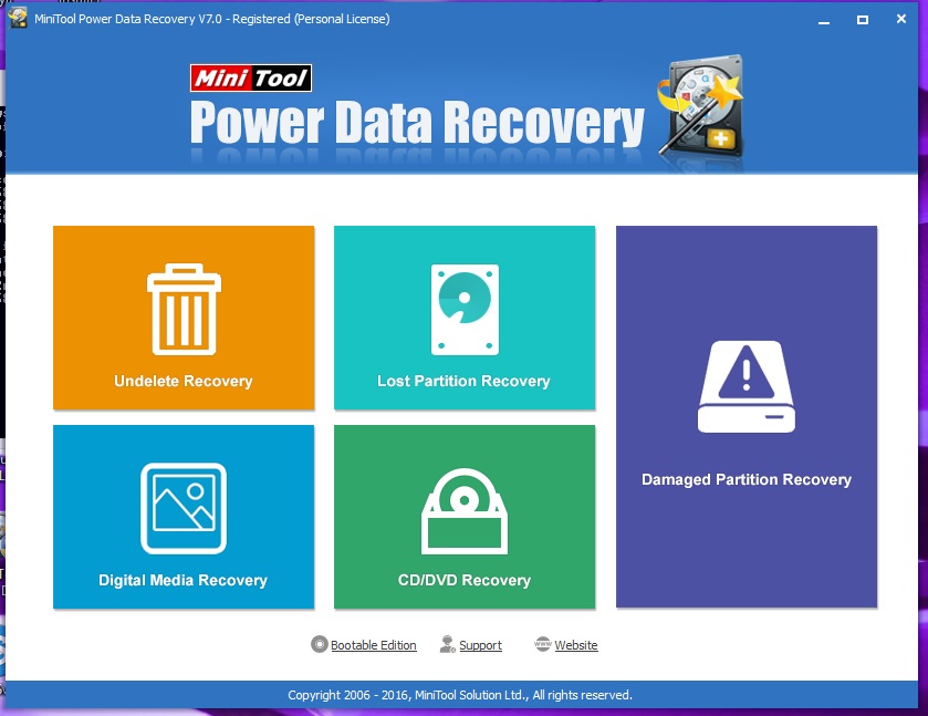 Power Data Recovery - Welcome Screen