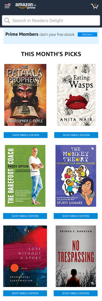 One Free Ebook Every Month For Amazon India Prime Members | September 2019 Catalog