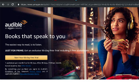 Amazon India | Audible Audiobook Offer | Exclusively for Prime members