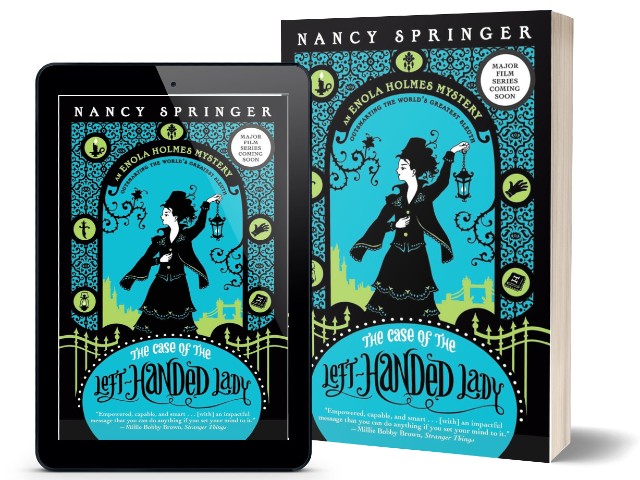 Enola Holmes Book 2 -The Case of the Left Handed Lady by Nancy Springer | Book Cover