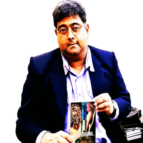 Pradeep Govind With His Book: I, Duryodhan