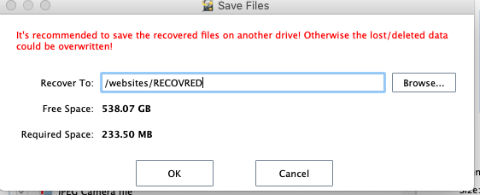 Damaged Partition Recovery - Specify Path.